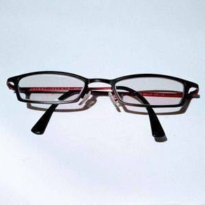 LAFONT - ISSY & LA  Like New French  Arty Black  Women's Metal Eyeglass